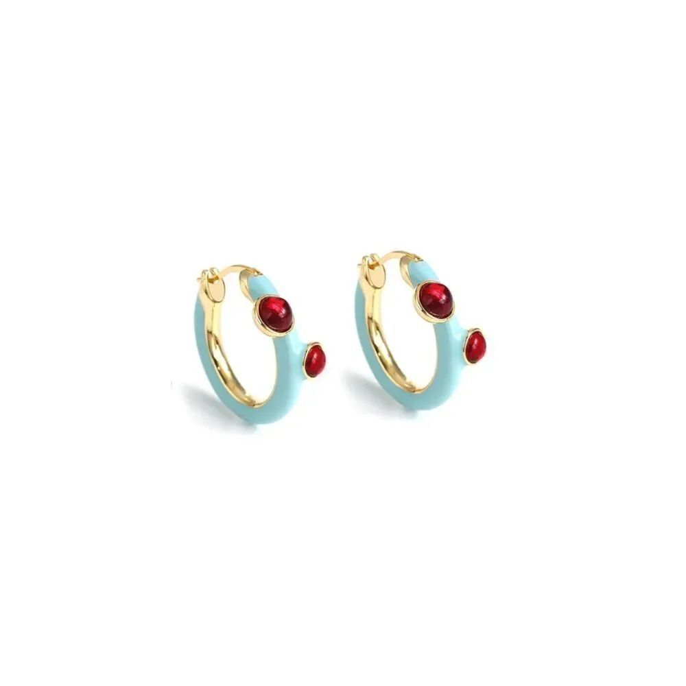 Vintage boho hoop earrings M491